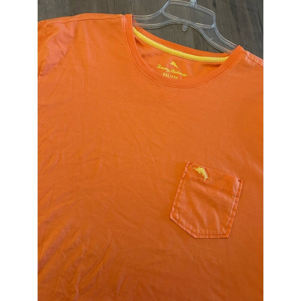 Tommy Bahama Cabo Bay Pocket T-Shirt Men’s size XXL Orange Yellow